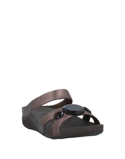 Shop Fitflop Sandals In Bronze