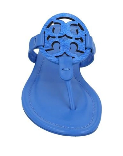 Tory Burch Toe Strap Sandals In Blue