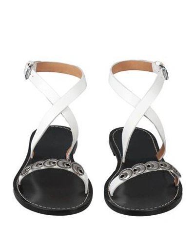 Shop Isabel Marant Woman Sandals White Size 6 Soft Leather