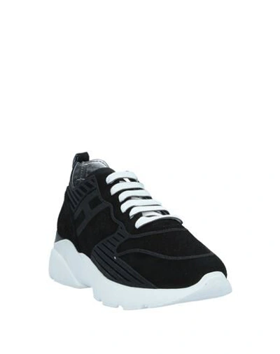 Shop Hogan Woman Sneakers Black Size 5 Soft Leather