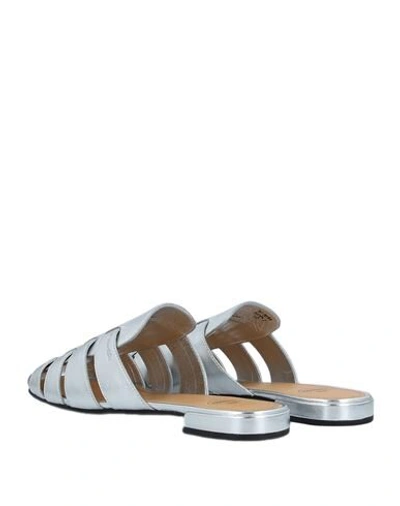 Church's Woman Mules & Clogs Silver Size 7.5 Soft Leather In Silver