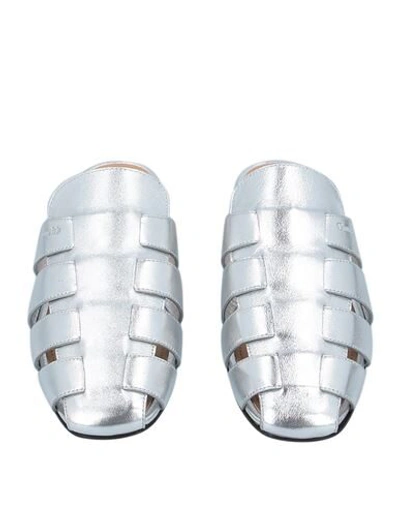 Church's Woman Mules & Clogs Silver Size 7.5 Soft Leather In Silver