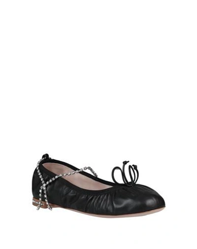 Shop Miu Miu Ballet Flats In Black