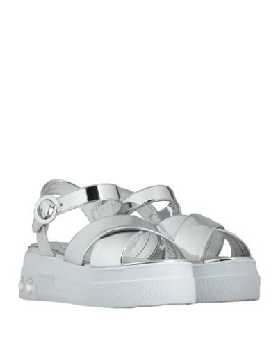 Shop Miu Miu Sandals In Silver