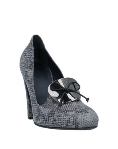 Shop Armani Collezioni Loafers In Grey