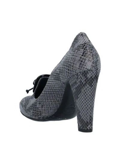 Shop Armani Collezioni Loafers In Grey