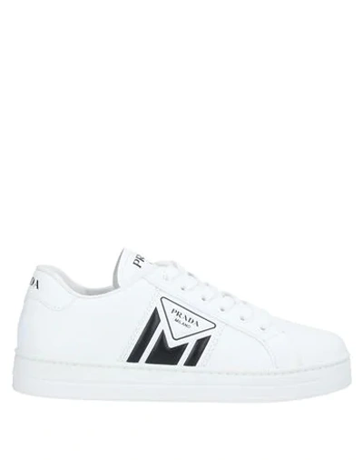 Shop Prada Sneakers In White