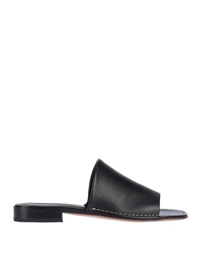 Shop Tod's Woman Sandals Black Size 8 Soft Leather