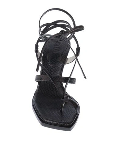 Shop Tibi Sandals In Dark Brown