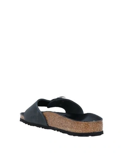 Birkenstock Madrid Big Buckle Sliders 1006523 In Black
