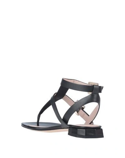 Shop Alberto Gozzi Toe Strap Sandals In Black