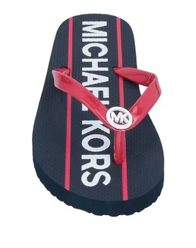 Shop Michael Michael Kors Toe Strap Sandals In Red
