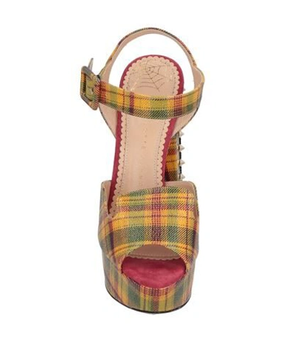 Shop Charlotte Olympia Sandals In Ocher