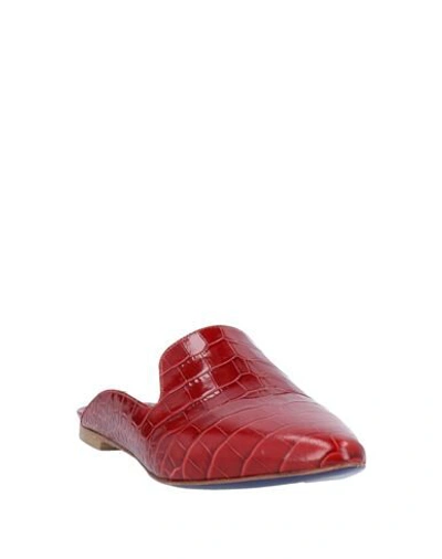 Shop Amen Woman Mules & Clogs Red Size 7 Leather