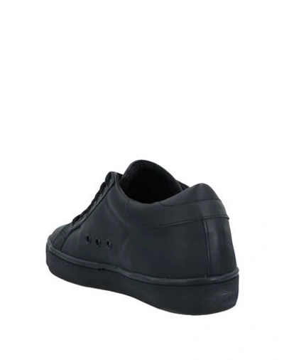 Shop Leather Crown Sneakers In Black