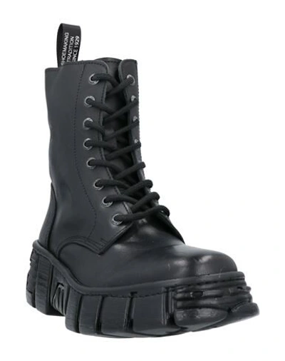 New Rock Woman Ankle Boots Black Size 10 Soft Leather In Black