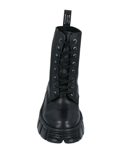 New Rock Woman Ankle Boots Black Size 10 Soft Leather In Black