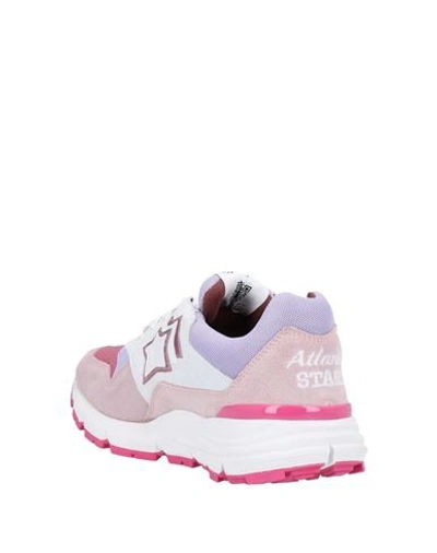 Shop Atlantic Stars Woman Sneakers Pastel Pink Size 8 Soft Leather, Textile Fibers