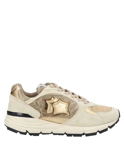 Shop Atlantic Stars Woman Sneakers Beige Size 8 Soft Leather, Synthetic Fibers