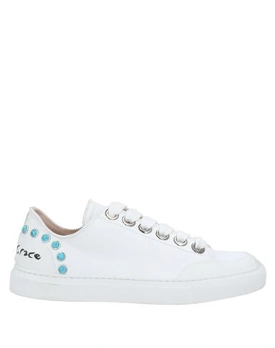 Shop Manila Grace Woman Sneakers White Size 8 Ovine Leather