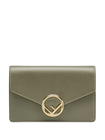 Shop Fendi Wallet On Chain Bag In Green