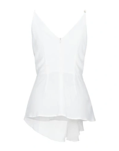 Shop Atos Lombardini Woman Top White Size 6 Acetate, Silk