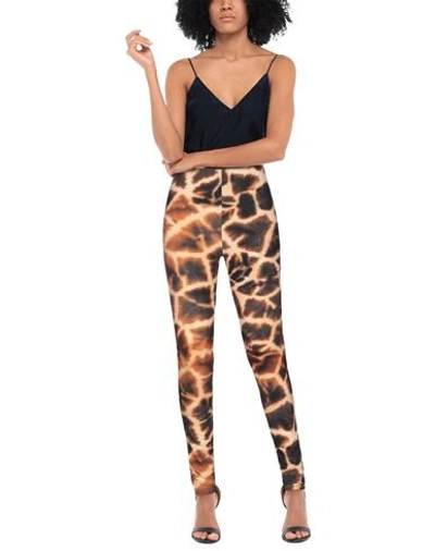 Shop Roberto Cavalli Leggings In Brown