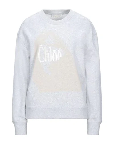 Shop Chloé Sweatshirts In Light Grey