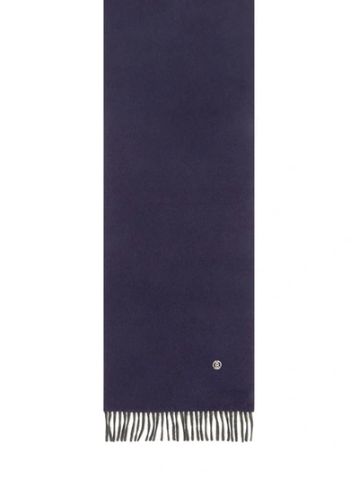 Shop Burberry Reversible Cashmere Scarf In Blue