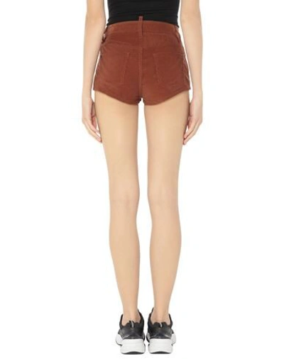 Shop Dsquared2 Woman Shorts & Bermuda Shorts Rust Size 2 Cotton, Elastane In Red