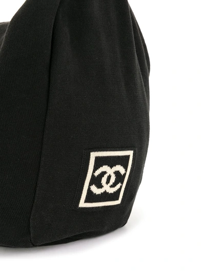 Pre-owned Chanel Sports Logo Crossbody Bag In Black