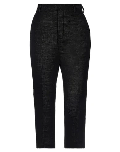 Shop Rick Owens Woman Pants Black Size 12 Cotton, Linen
