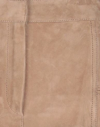 Shop Balmain Cropped Pants & Culottes In Beige