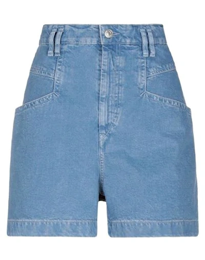 Shop Isabel Marant Denim Shorts In Slate Blue