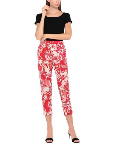 Shop Roberto Cavalli Casual Pants In Red