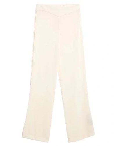 Shop Johanna Ortiz Woman Pants Ivory Size 10 Triacetate, Polyethylene In White