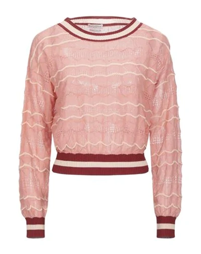 Shop Ballantyne Woman Sweater Salmon Pink Size 10 Viscose, Polyamide