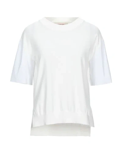 Shop Liviana Conti Woman Sweater White Size 8 Viscose, Polyamide, Cotton, Elastane