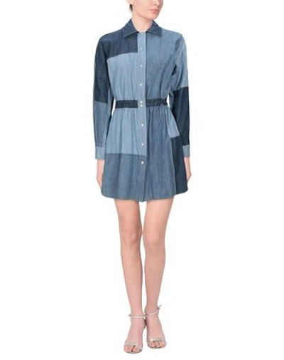 Dolce & Gabbana Short Dresses In Blue