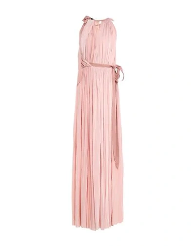 Shop Lanvin Long Dresses In Pink