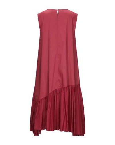 Shop Liviana Conti Midi Dresses In Brick Red