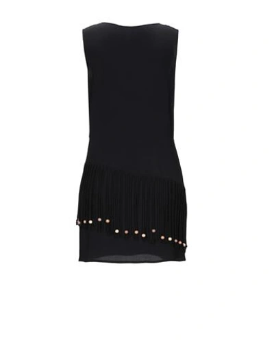 Shop Frankie Morello Woman Midi Dress Black Size 8 Acetate, Silk, Cotton, Elastane