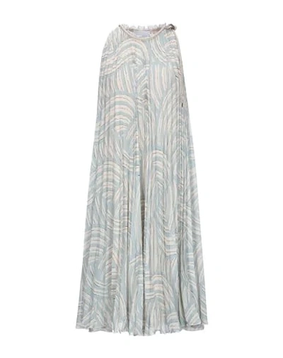 Shop Erika Cavallini Woman Midi Dress Sky Blue Size 4 Polyester, Acetate