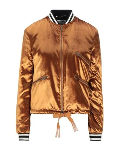 Shop Saint Laurent Jackets In Rust
