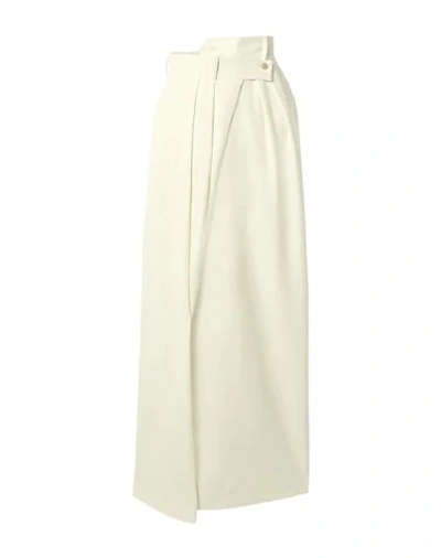 Shop A.w.a.k.e. Maxi Skirts In Ivory