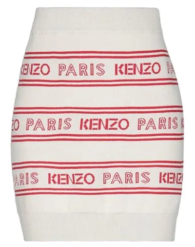 Shop Kenzo Mini Skirts In Beige