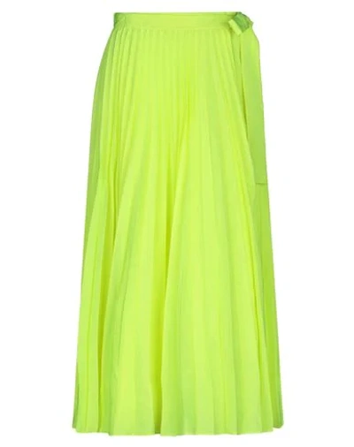 Shop Valentino Garavani Woman Midi Skirt Yellow Size 6 Polyester