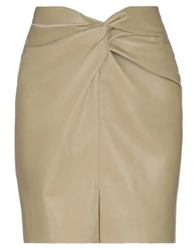 Shop Nanushka Knee Length Skirts In Military Green