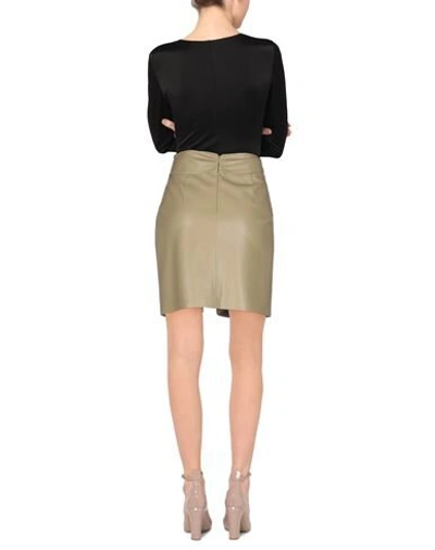 Shop Nanushka Knee Length Skirts In Military Green