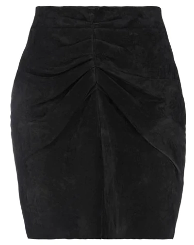 Shop Saint Laurent Woman Mini Skirt Black Size 10 Calfskin